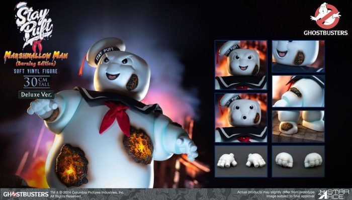 Ghostbusters Stay Puft Marshmallow Man Burning Deluxe Star Ace - Imagen 6