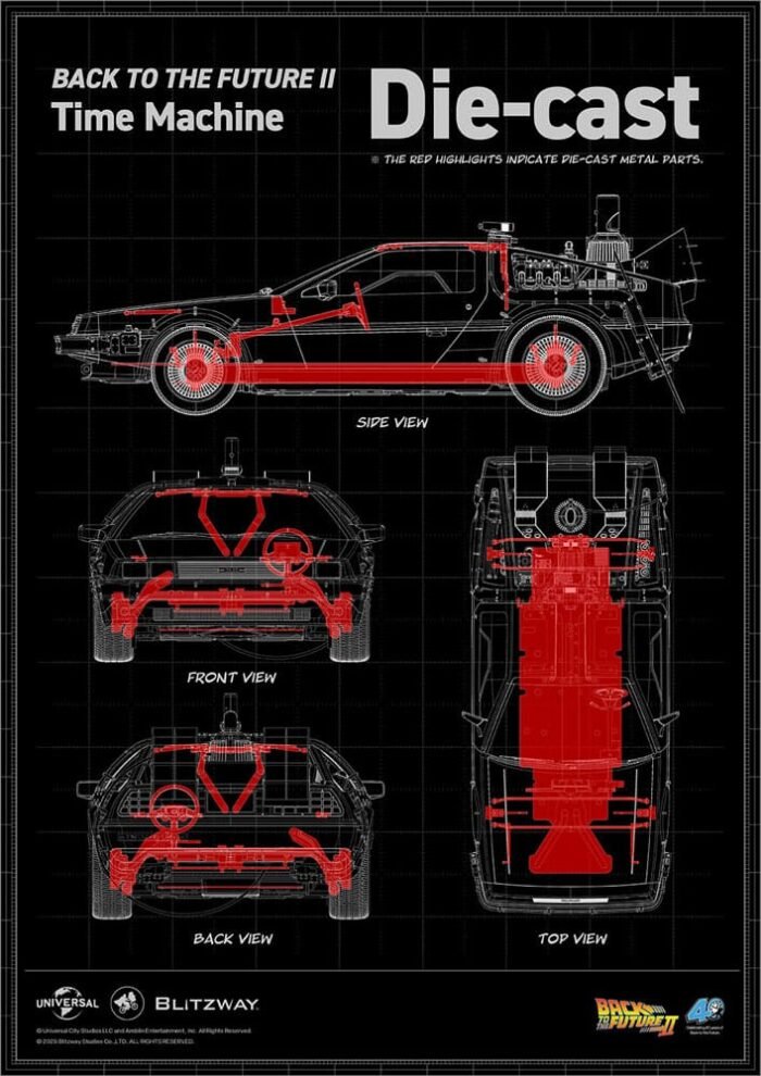 Delorean 1:6 Regreso al futuro 2 Blitzway - Imagen 13