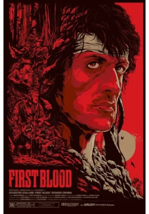 Litografia Rambo Screen Print by Ken Taylor 24X36 inch