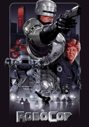 Litografia Robocop Foil by Ruiz Burgos 24X36 inch