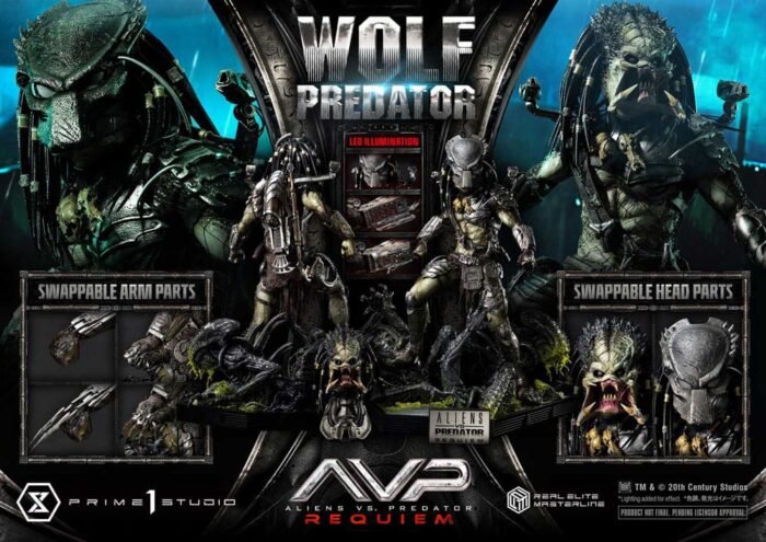 Wolf Predator 1:3 Alien Vs Predator Requiem Prime 1 Studio - Imagen 9