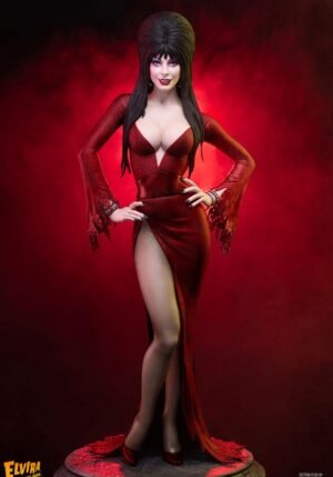 Elvira 1:4 Mistress of the Dark Red Glitter Dress Tweeterhead