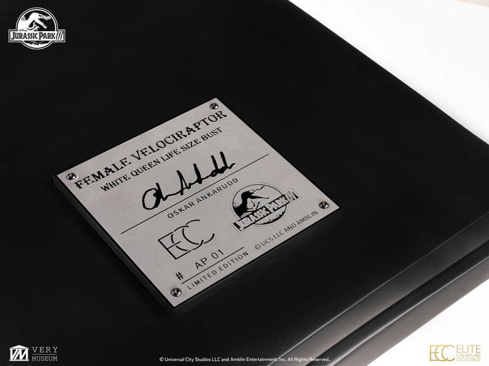 Female Velociraptor 1:1 Life Size Bust Jurassic Park Elite Creature - Imagen 8