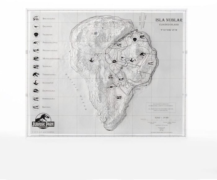 Mapa topográfico Isla Nublar Jurassic Park Elite Creature - Imagen 2