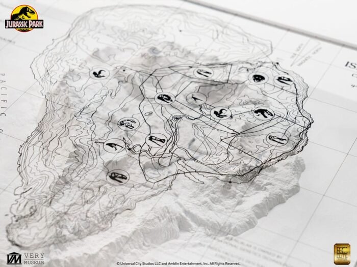Mapa topográfico Isla Nublar Jurassic Park Elite Creature - Imagen 7