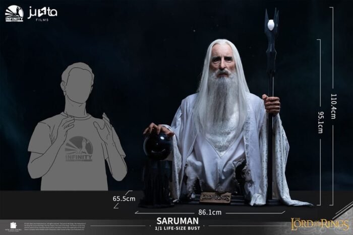 Saruman 1:1 Life Size Bust Infinity Studio - Imagen 9