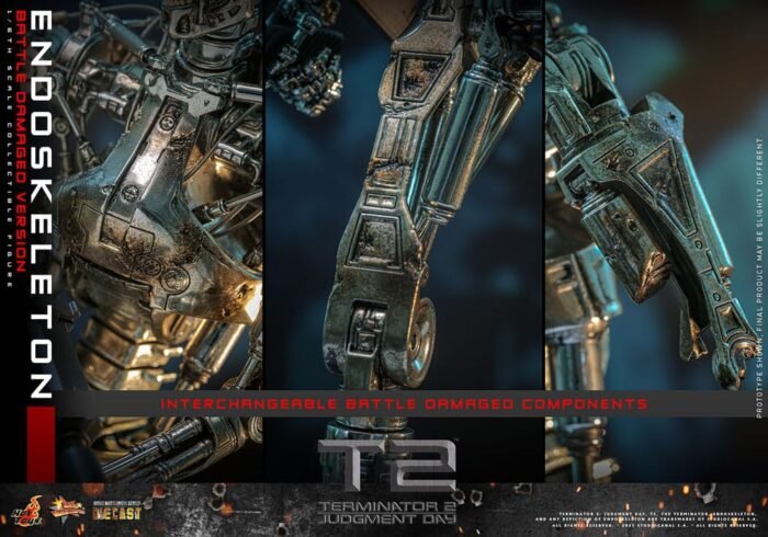 Endoesqueleto Terminator 2 Battle Damaged Version 1:6 Hot Toys - Imagen 7