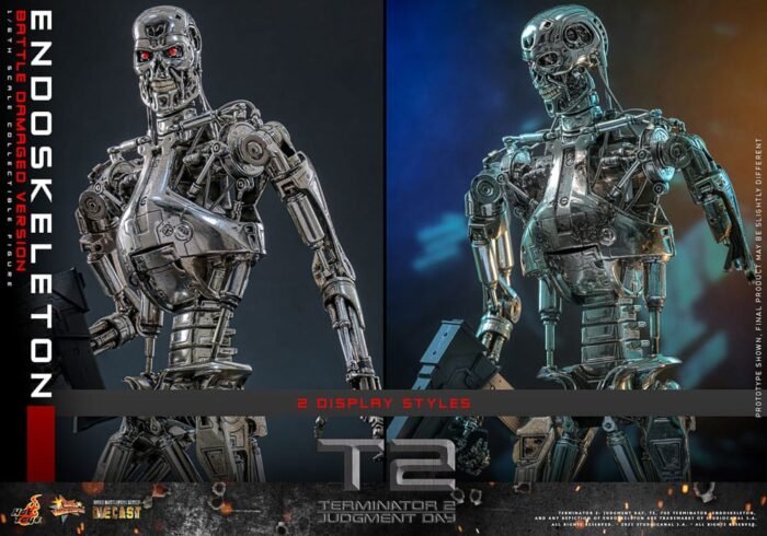 Endoesqueleto Terminator 2 Battle Damaged Version 1:6 Hot Toys - Imagen 8