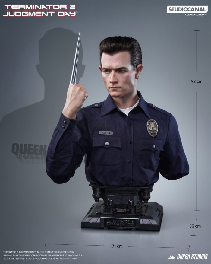 T-1000 Terminator 2 Life-Size Bust 1:1 Queen Studios - Imagen 10
