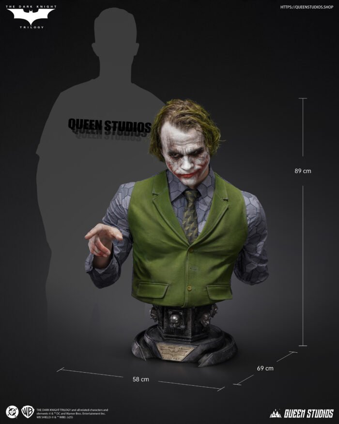 The Joker The dark Knight Life-Size Bust 1:1 Queen Studios - Imagen 8