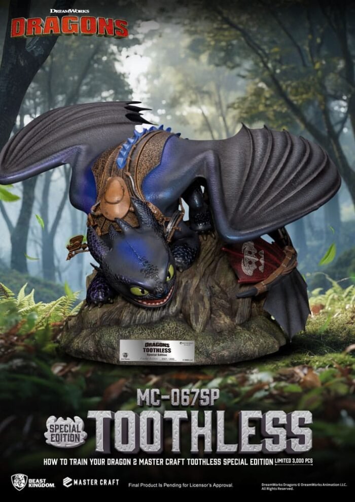 Toothless como entrenar a tu dragon 2 Master Craft Beast Kingdom - Imagen 2