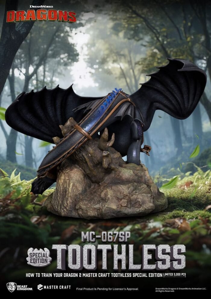 Toothless como entrenar a tu dragon 2 Master Craft Beast Kingdom - Imagen 4