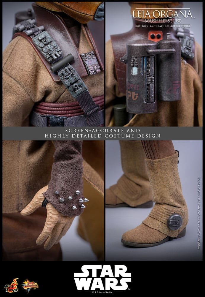 Leia Organa Boushh Disguise 1:6 Star Wars Hot Toys - Imagen 9